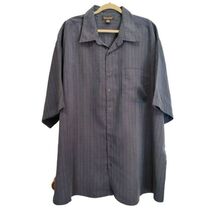 Montage Collection Button Up Shirt Mens 3XL  XXXL Blue Strip Pocket - $15.84