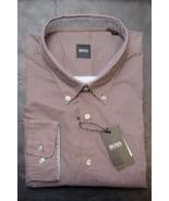 HUGO BOSS Hombre Lod Escocesa Algodón Negocios Camisa Informal Grande y ... - $1,091.98 MXN