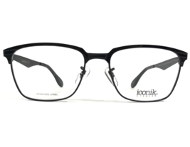 Iconik Brille Rahmen Chase C01 Schwarz Quadratisch Voll Felge 56-17-140 - £74.44 GBP