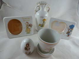 Lot of Holly Hobbie Porcelain Frames Vases collectible items - £27.58 GBP
