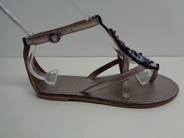 Tommy Bahama Size 7 PRIMROSE Pewter Leather Glass Beads Sandals New Wome... - $127.71