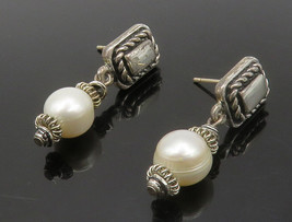 CAROLEE 925 Sterling Silver - Vintage Freshwater Pearl Dangle Earrings - EG7020 - £35.57 GBP