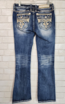 Rock Revival Embroidered Freesia Boot Cut Jeans Womens Size 27 Medium Wash Blue - £45.28 GBP