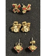 Christmas Earrings Set Of 3 - $12.00