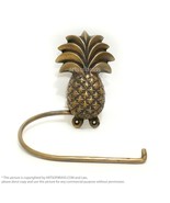 Vintage Tropical PINEAPPLE Tissue / Hand Towel Holder Hanger Brass Bathr... - $51.96 CAD