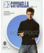 Men&#39;s Long Sleeve Turtleneck Shirt In Brushed Stretch Cotton Cotonella G... - $22.33 CAD+