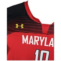 Maryland Soccer Shirt Mens Size L Large Red Terps #10 Under Armour Long Sleeve - £26.64 GBP