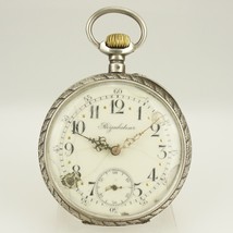 6.2 cm REGULATOR silver pocket watch men&#39;s watch watches no spindle dupl... - £73.78 GBP