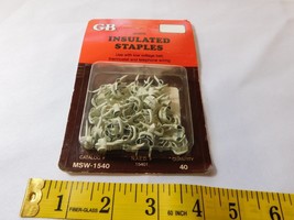 GB white insulated staples MSW-1540 40 N.A.E.D. 15401 use low voltage be... - $19.79