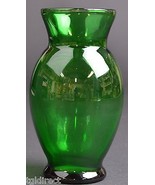 Vintage Anchor Hocking Forest Green Pattern Flared Vase 6.375&quot; Tall Home... - £8.37 GBP