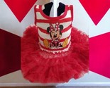 Disney Parks Baby Girl Minnie Mouse Tutu Dress Red White Size 3-6 months... - $19.79