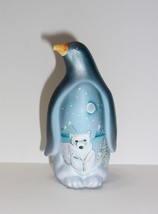 Fenton Glass Polar Bear Wintry Night Penguin Figurine Ltd Ed #9/31 Kim Barley - £140.29 GBP