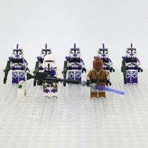 Star Wars Mace Windu 187th Legion Commander Clone troopers 7pcs Minifigure Brick - $16.49