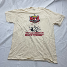 Port &amp; Company Mens Graphic T-Shirt Ivory Las Vegas WNFR Bowling Tournam... - $12.86