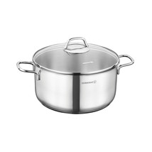 Korkmaz Perla 2 Piece 2.3 Liter Stainless Steel Casserole with Lid in Si... - $117.46