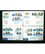 ICELAND &amp; FOROYAR Lot of 4 FDCs 1994 Stamped &amp; Addressed to Switzerland - $19.95