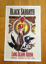 Black Sabbath at Long Island Arena Concert Poster 1971 Reprint 11 X 17 - $340.54 MXN