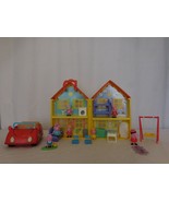 Peppa Pig&#39;s Deluxe House Playset +  Figures + Furniture + Playground gam... - £32.36 GBP