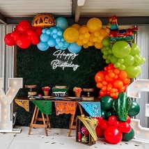 Mexican Fiesta Party Decorations 168Pcs Fiesta Balloon Garland Arch Kit Cactus L - $32.99