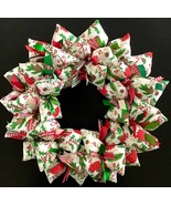 Christmas Winter Boughs Wreath with Ribbons, Pine Cones, Berries, and Holly - $53.45