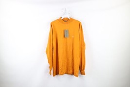 NOS Vtg 90s Calvin Klein Sport Mens Medium Mock Neck Long Sleeve T-Shirt Orange - £46.67 GBP