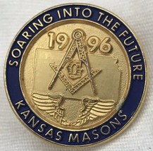 Masonic Pin 1996 Kansas Masons Soaring Into The Future Freemasonry - £7.86 GBP