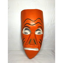 Aztec Tribal Painted Abstract African Mask - Orange/White - Fast Shippin... - €14,19 EUR