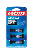 LOCTITE ~ 3-PK Super Glue Ultra Gel Minis NO DRIP Durable Clear 1906107 - $17.99