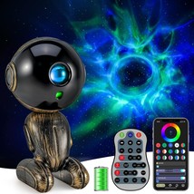 Robot Galaxy Starry Sky Projector, Astronaut Nebula Galaxy Star Night Light Whit - $67.99