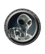 Alien Gray Porthole Wall Decal - Indoor or Outdoor - $11.88 - $41.58