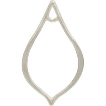 Sterling Silver Pointed Teardrop Link with Loop 20x12mm - $142.17 MXN