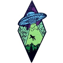 Beam Me Up X-File Ufo Alien Patch Embroidered Applique Iron On Sew On Emblem - £11.05 GBP