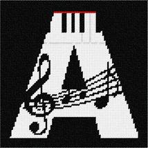 Pepita needlepoint canvas: Letter A Music, 7&quot; x 7&quot; - £37.55 GBP+