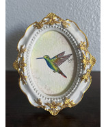 Framed Original Hand painted Miniature watercolor painting of a Hummingbird - $51.48
