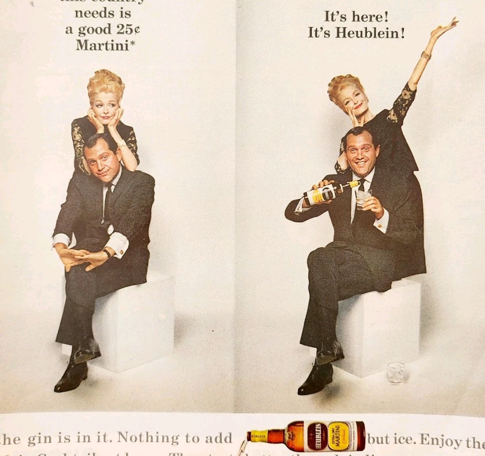1962 Heublein Extra Dry Cocktail Martini Advertisement Distillery Liquor... - $19.99