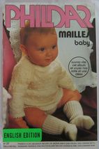 Phildar #37 Baby Infants Layette English French Knit Crochet Pattern Boo... - $16.99