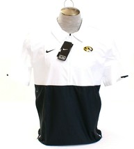 Nike White &amp; Black Missouri Tigers 1/2 Zip Short Sleeve Windbreaker Jacket Mens - £67.78 GBP