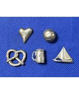 5 Monopoly City-Opoly Replacement Tokens: Heart Pretzel Sailboat Ball Stein - $11.40 CAD