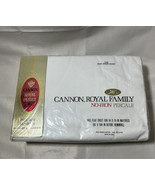 CANNON ROYAL FAMILY Percale Full Size Flat Sheet White NOS Vintage 81 X 108 - £11.79 GBP