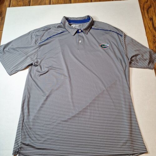 Russell Athletic Polo Shirt Men 2XL Gray Short Sleeve Florida Gators College - $12.86