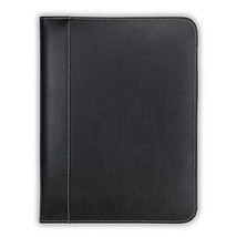 Leather Zip Padfolio Black - $1,882.64 MXN