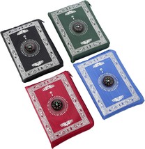 Anlising 4 Pieces Portable Travel Prayer Mat With Compass,, 60Cm×100Cm - £26.37 GBP