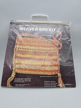 Vtg Retro Weave A Bag Kit Loom Purse Yarn NEW Colorful Craft Yarn Phylli... - $28.58