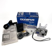 Olympus Stylus FE-250 8.0MP Compact Digital Camera Silver Complete Tested Read - £38.64 GBP