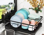 Dish Drainer with 360° Swivel Spout, Dish Racks for Kitchen Counter - £39.67 GBP