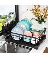 Dish Drainer with 360° Swivel Spout, Dish Racks for Kitchen Counter - £38.60 GBP