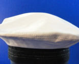 VINTAGE BERNARD MILITARY USN U.S. NAVY WHITE SAILOR CAP HAT BERET BLACK ... - $17.81