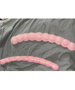 Wooden Hanger Pink Crochet Cover Beautiful Quality Baby Gift - $22.63 CAD