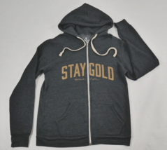 Spiritual Gangster Stay Gold Full Zip Gray Hoodie Sweatshirt Womens Large - $38.24