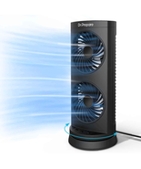 Tower Fan Oscillating Portable With 3 Speed Options Dual Air Circulation... - £34.31 GBP